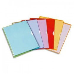 ELBA Boîte de 50 Pochettes-coin Fard'Liss coloris assortis en PVC 20/100e