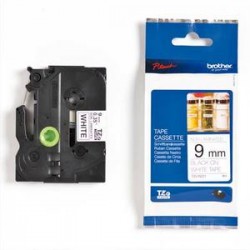BROTHER Ruban noir/blanc non laminé 9MM TZEN221 pour P-TOUCH 200/210/220/300/310/340/350/540/550//1200/18