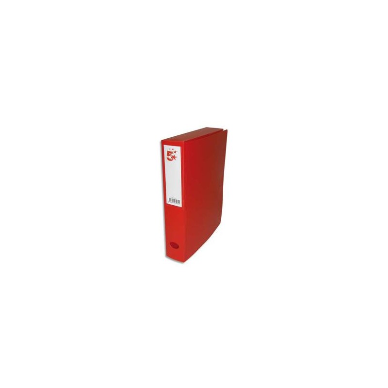 5 ETOILES Boîte de classement dos de 6 cm, en polypropylène 7/10e rouge