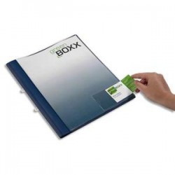 DURABLE Sachet 10 porte cartes de visite adhésifs, en polypro, 94x63mm, ouverture petit côté, transparent