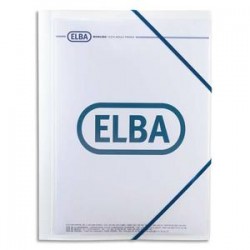 ELBA Chemise 3 rabats et élastique personnalisable , en polypropylène 5/10e