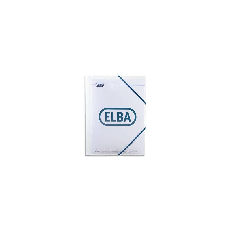 ELBA Chemise 3 rabats et élastique personnalisable , en polypropylène 5/10e