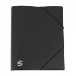 5 ETOILES Chemise 3 rabats et élastique en polypropylène 4/10e noir