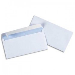 5 ETOILES Boîte de 500 enveloppes blanches 75g DL 110x220 mm auto-adhésives