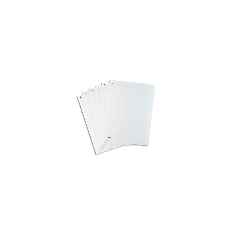 ELBA Boîte de 100 pochettes perforées QUICK'IN en polypro lisse 7/100. Format A4, 11 trous.