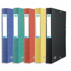 ELBA Boîte de classement EUROFOLIO carte lustrée, dos 2,5 cm, fermeture élastique, 24x32 cm, assortis