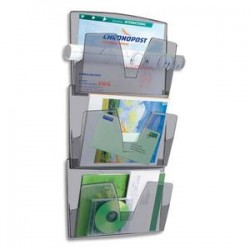 CEP Lot de 3 corbeilles murales façade gris fumé