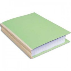 EXACOMPTA Paquet de 25 chemises à dos toilé, carte 300 grammes, dos 3cm, 24x32cm, coloris vert