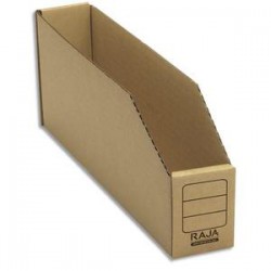 EMBALLAGE Paquet de 50 bacs à bec de stockage en carton brun - Dimensions : L5,1 x H11,2 x P30,1 cm