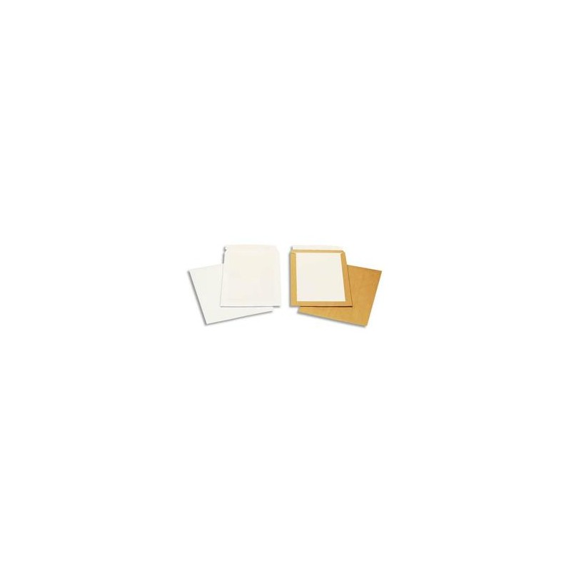 BONG Boîte de 100 pochettes blanches auto-adhésives dos cartonné 229X324 120G