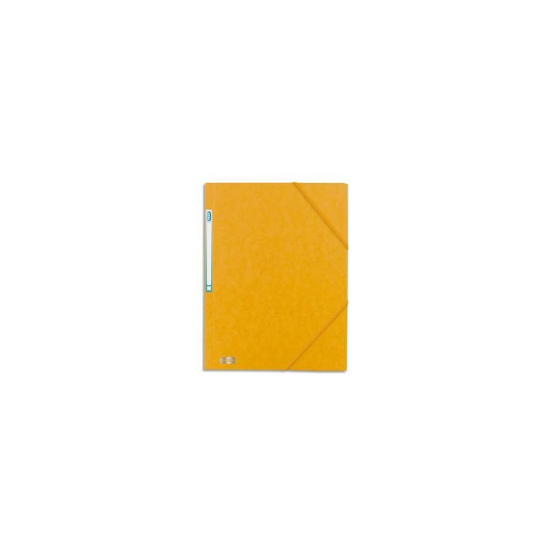 ELBA Chemise 3 rabats à élastique BOSTON en carte lustrée 5/10e. Pour format A4. Coloris jaune/noir