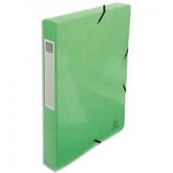 EXACOMPTA Boîte de classement IDERAMA en carte pelliculée 7/10e, 600g. Dos 4 cm. Coloris vert