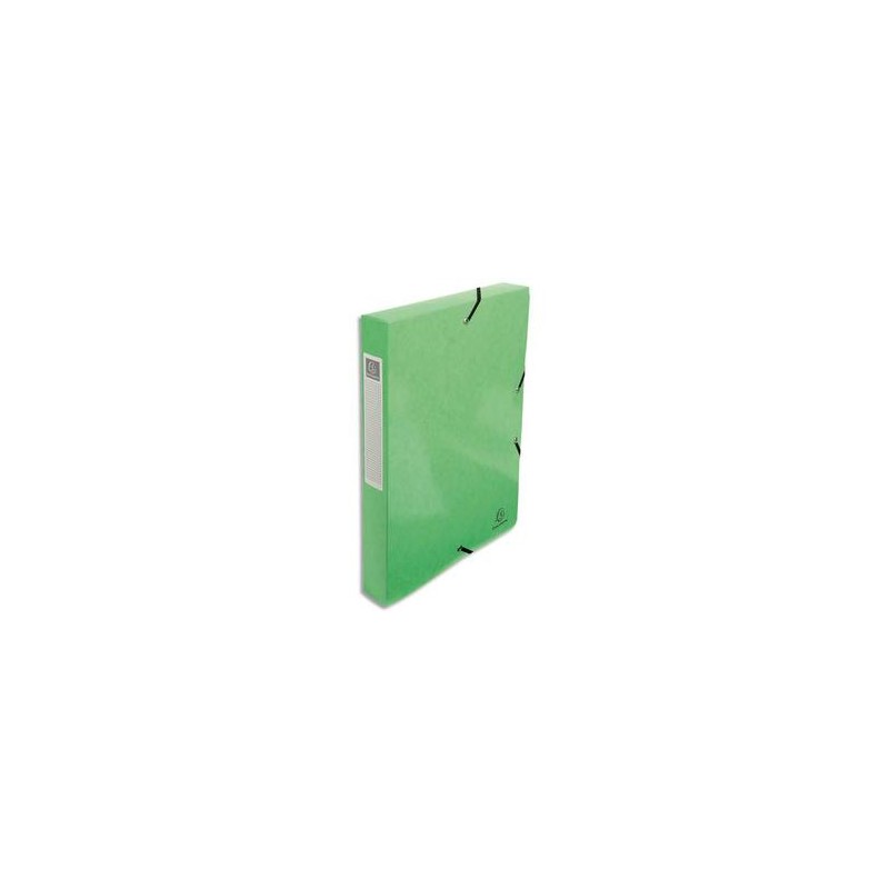EXACOMPTA Boîte de classement IDERAMA en carte pelliculée 7/10e, 600g. Dos 4 cm. Coloris vert