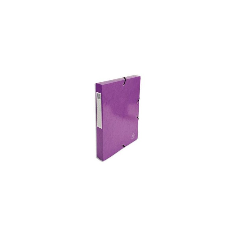 EXACOMPTA Boîte de classement IDERAMA en carte pelliculée 7/10e, 600g. Dos 4 cm. Coloris violet