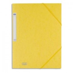 ELBA Chemise 3 rabats et élastique Prestige , en carte lustrée 7/10e jaune