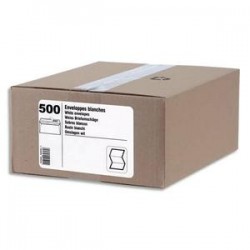 NEUTRE Boîte de 500 enveloppes blanches 80g C5 162x229 mm fenêtre 45x100 mm auto-adhésives
