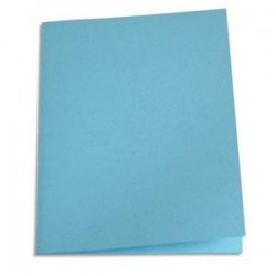 5 ETOILES Paquet de 100 chemises carte recyclée 180 grammes coloris bleu clair
