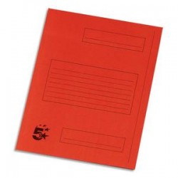 5 ETOILES Paquet de 50 sous-dossiers pour dossiers-suspendus. 2 rabats. Coloris rouge.