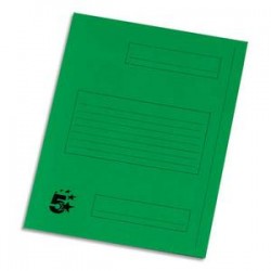 5 ETOILES Paquet de 50 sous-dossiers pour dossiers-suspendus. 2 rabats. Coloris vert.