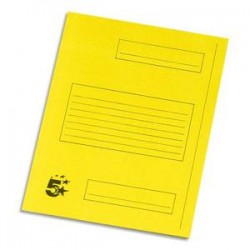 5 ETOILES Paquet de 50 sous-dossiers pour dossiers-suspendus. 2 rabats. Coloris jaune.