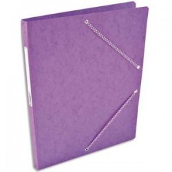5 ETOILES Chemise simple à élastique en carte lustrée 5/10eme 390g. Coloris violet. Dimensions 24x32cm