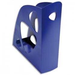 5 ETOILES Porte-revues bleue - Polystyrène - Dos de 7,7 cm, H25,7 x P24,8 cm
