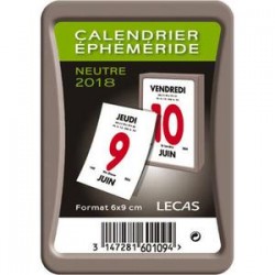 LECAS Bloc éphéméride seul Neutre, 1 jour par page - format : 6,2 x 9,5 cm assortis