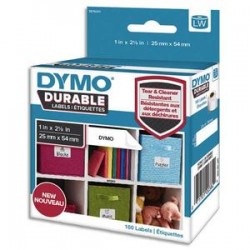 DYM P/160 ETIQ DUR 25X54MM N/BLC 1976411