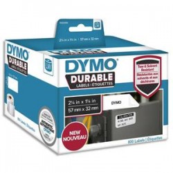 DYM P/800 ETIQ DUR 57X32MM N/BLC 1933084