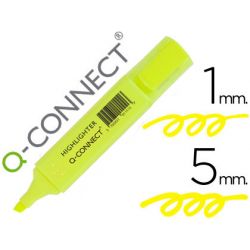  Surligneur q-connect tracé 2/5 mm pointe biseautée couleurs éclatantes jaune