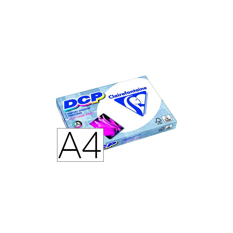 Papier clairefontaine multifonction laser couleur dcp a4 200g/m2 coloris blanc satine - ramette de 250