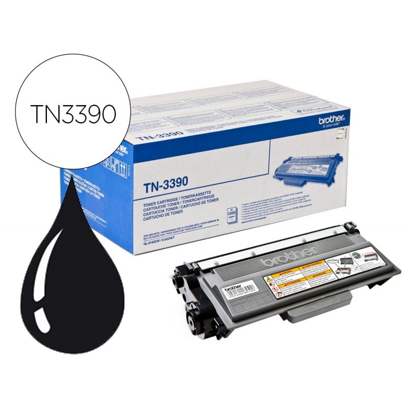 Toner laser brother TN3390 couleur noir 12000p