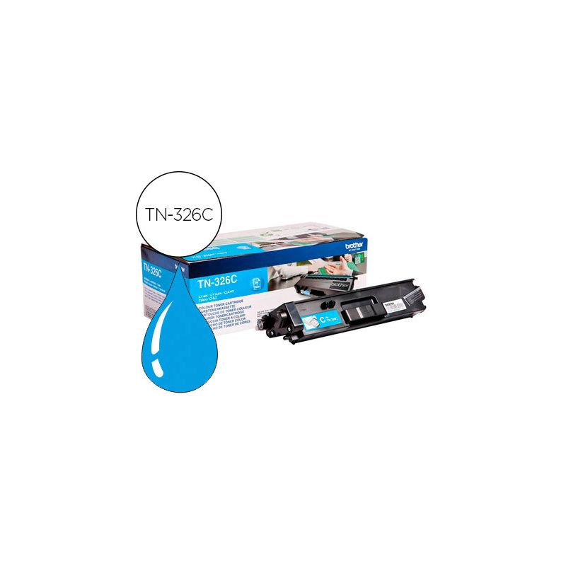 Toner laser brother TN326C couleur cyan 3500p