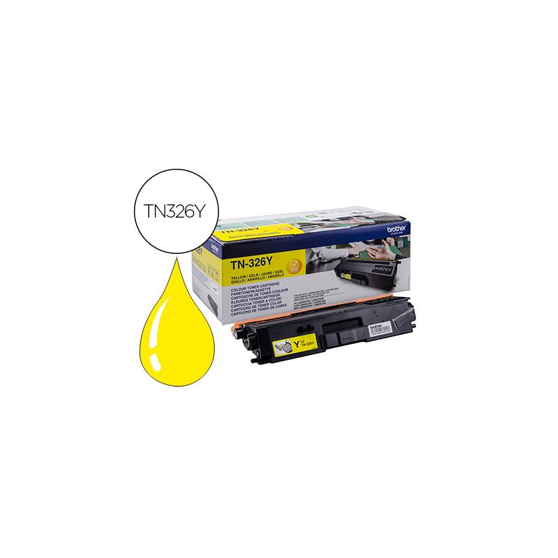 Toner laser brother TN326Y couleur jaune 3500p