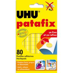 UHU Pastilles adhésives prédécoupées, réutilisables, PATAFIX