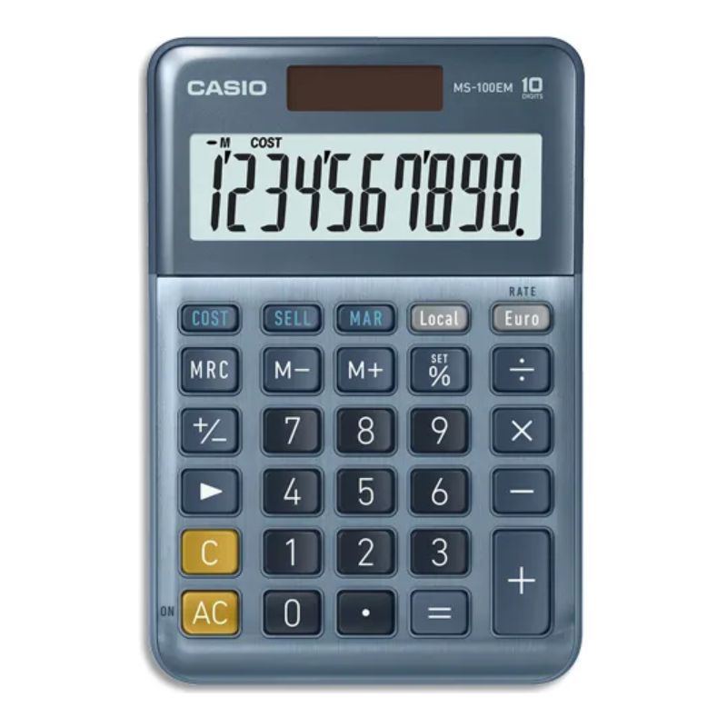CASIO Calculatrice de bureau 10 chiffres CSCALMS-100EM