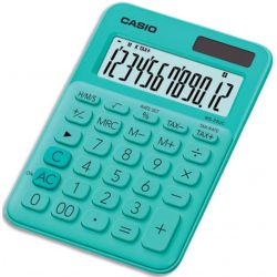 CASIO Calculatrice de bureau 12 chiffres Verte MS-20UC-GN-S-EC