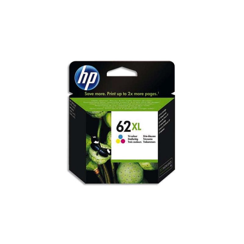 HP Pack Jet d'encre 3 couleur 62XL C2P07AE