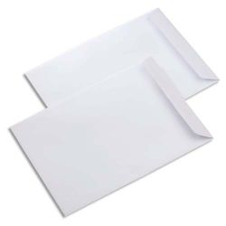 Boîte de 500 pochettes velin Blanc 90g C5 162x229 mm fermeture auto-adhésive