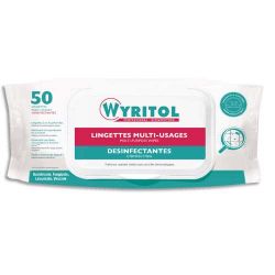 WYRITOL Paquet de 50 Lingettes Désinfectantes multi-usages à l'essence de Niaouli