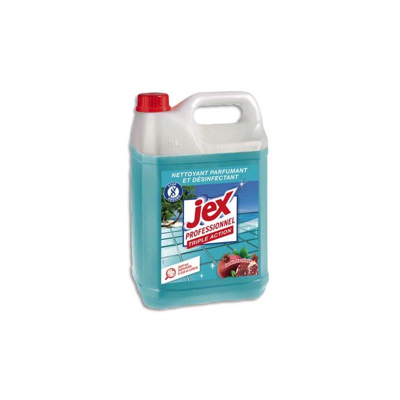 JEX PROFESSIONNEL Express Bidon de 5L Nettoyant multi-usages triple action plus parfum Jardin exotique