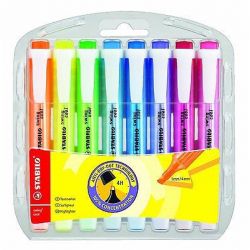 STABILO Pochette de 8 surligneurs assortis SWING COOL
