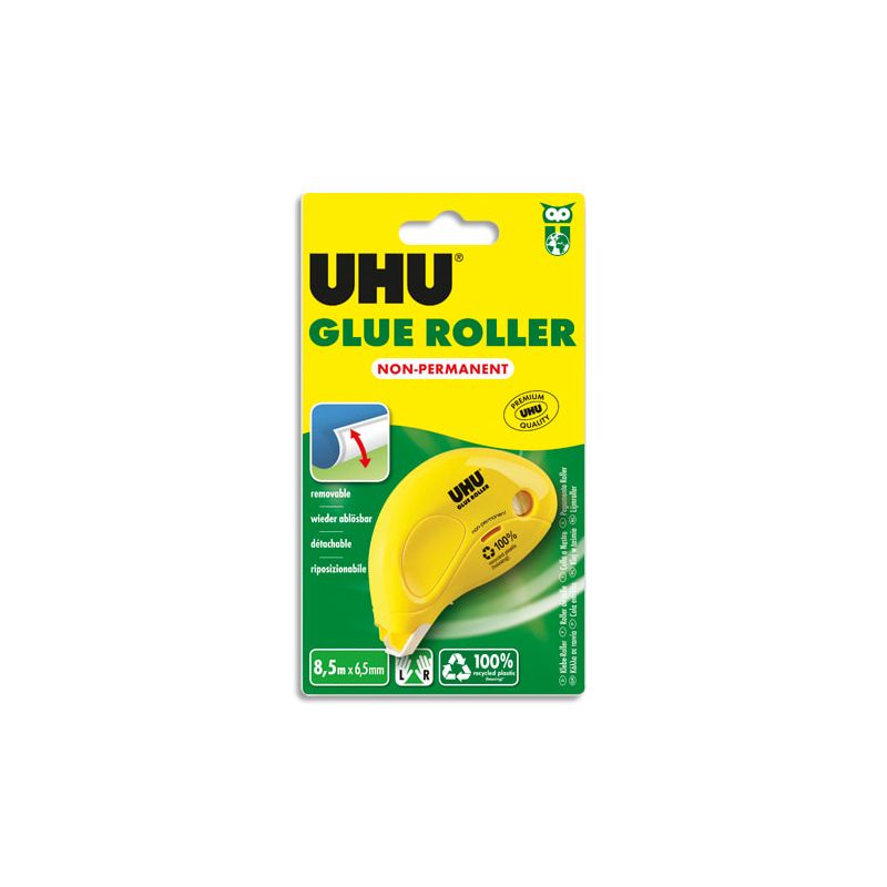 UHU DRY & CLEAN ROLLER jetable non permanent