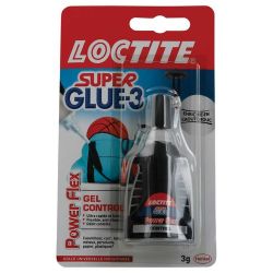 SUPER GLUE Flacon doser 3g Colle instantanée gel (goute à goute)