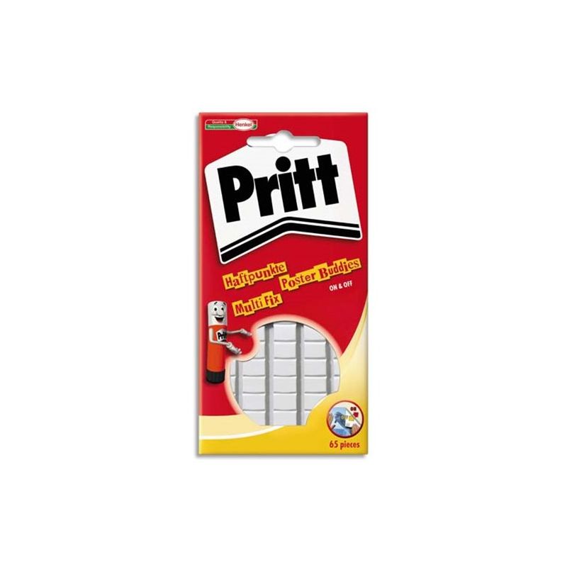 PRITT MULTIFIX Pochette de 55 pastilles adhésives Blanche