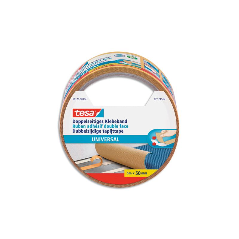 TESA Rouleau Adhésif double face pour fixation extra-forte