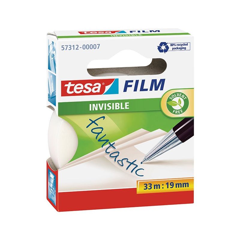 TESA Ruban adhésif invisible 19 mm x 33 m en boîte individuelle