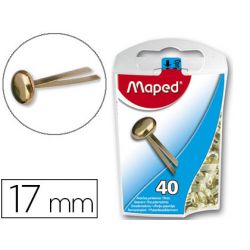 MAPED Boîte de 40 attaches parisiennes en laiton 17mm