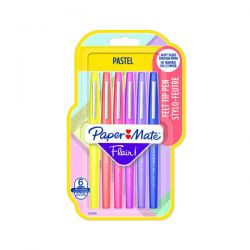 PAPERMATE Blister de 6 feutres Flair Metallic Pastel assortis