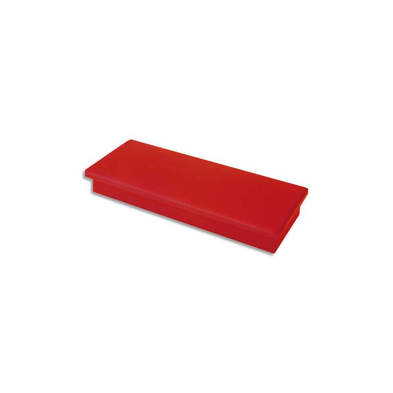 Plaquette de 2 aimants rectangulaires Rouge 2,3 x 5,5 cm